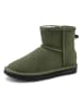 natural world Leder-Winterboots in Khaki