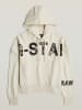 G-Star Hoodie crème/zwart