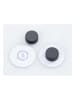 Wenko 2er-Set: Wandhaken "Static-Loc®" in Schwarz - Ø 6 cm