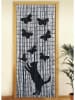 Wenko Gordijn "Cat and butterfly" wit/zwart - (L)200 x (B)90 cm