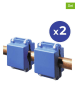 Wenko 2-delige set: speciale leidingsystemen blauw - (B)5 x (H)7 x (D)4,3 cm