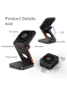 SmartCase Kabellose 3-in-1-Ladestation in Schwarz