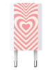 SmartCase USB-Netzstecker in Rosa/ Creme
