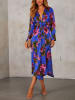 Milan Kiss Kleid in Blau/ Pink