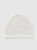 Benetton Dwustronna czapka beanie w kolorze szaro-białym