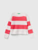 Benetton Sweter w kolorze czerwono-białym