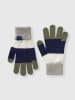Benetton Fingerhandschuhe in Dunkelblau/ Khaki/ Creme