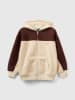 Benetton Fleecejacke in Braun/ Creme