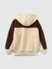 Benetton Fleecejacke in Braun/ Creme