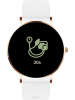 XCOAST Smartwatch "Siona 2 ultra flach" in Weiß/ Roségold