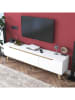 Evila TV-Regal in Weiß - (B)180 x (H)48,6 x (T)35 cm