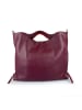 Mila Blu Leren handtas bordeaux - (B)39 x (H)31 x (D)5 cm