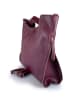 Mila Blu Leren handtas bordeaux - (B)39 x (H)31 x (D)5 cm