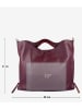 Mila Blu Leren handtas bordeaux - (B)39 x (H)31 x (D)5 cm