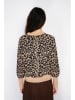 ASSUILI Pullover in Schwarz/ Beige