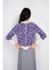 ASSUILI Pullover in Lila/ Weiß