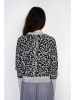 ASSUILI Kaschmir-Pullover in Schwarz/ Grau