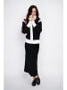 ASSUILI Cardigan in Schwarz/ Weiß