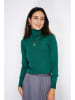 ASSUILI Kaschmir-Pullover in Dunkelgrün