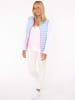 Zwillingsherz Doorgestikte bodywarmer "Moin" lichtblauw/roze