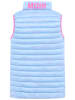 Zwillingsherz Doorgestikte bodywarmer "Moin" lichtblauw/roze