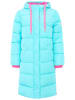 Zwillingsherz Doorgestikte mantel "Smile Everyday" turquoise/roze