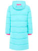Zwillingsherz Doorgestikte mantel "Smile Everyday" turquoise/roze