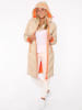 Zwillingsherz Steppmantel "Positive Mind" in Beige/ Orange