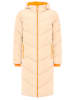 Zwillingsherz Steppmantel "Positive Mind" in Beige/ Orange