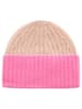Zwillingsherz Kasjmieren muts roze/beige