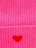 Zwillingsherz Kaschmir-Beanie in PInk