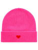 Zwillingsherz Kaschmir-Beanie in PInk