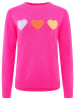 Zwillingsherz Kaschmir-Pullover "Herzen" in Pink