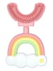 Techkidz U-förmige Zahnbürste "Rainbow" in Rosa - ab 2 Jahren