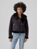 Vero Moda Kunstleren jas "Peggy" zwart