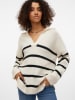 Vero Moda Pullover "Luna" in Creme/ Schwarz
