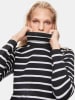 LTB Rollkragenpullover in Schwarz/ Weiß