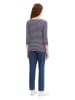 Tom Tailor Longsleeve in Dunkelblau/ Weiß