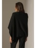 Perfect Cashmere Kaszmirowe ponczo "Georgia" w kolorze czarnym