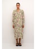 Kaffe Jurk wit/groen/lichtroze
