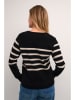 Cream Cardigan in Schwarz/ Beige