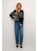 Cream Cardigan in Schwarz/ Beige