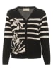 Cream Cardigan in Schwarz/ Beige