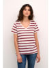 Cream Shirt in Rot/ Creme