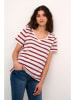 Cream Shirt in Rot/ Creme