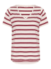 Cream Shirt in Rot/ Creme