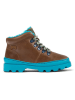 Camper Leder-Boots in Hellbraun/ Türkis