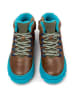 Camper Leren boots lichtbruin/turquoise