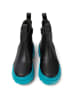 Camper Leder-Boots in Schwarz/ Türkis