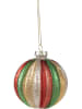 Clayre & Eef 4-delige set: kerstballen meerkleurig - Ø 8 cm